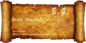 Budi Gusztáv névjegykártya