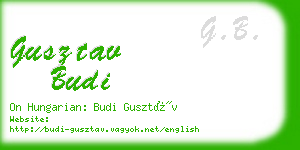 gusztav budi business card